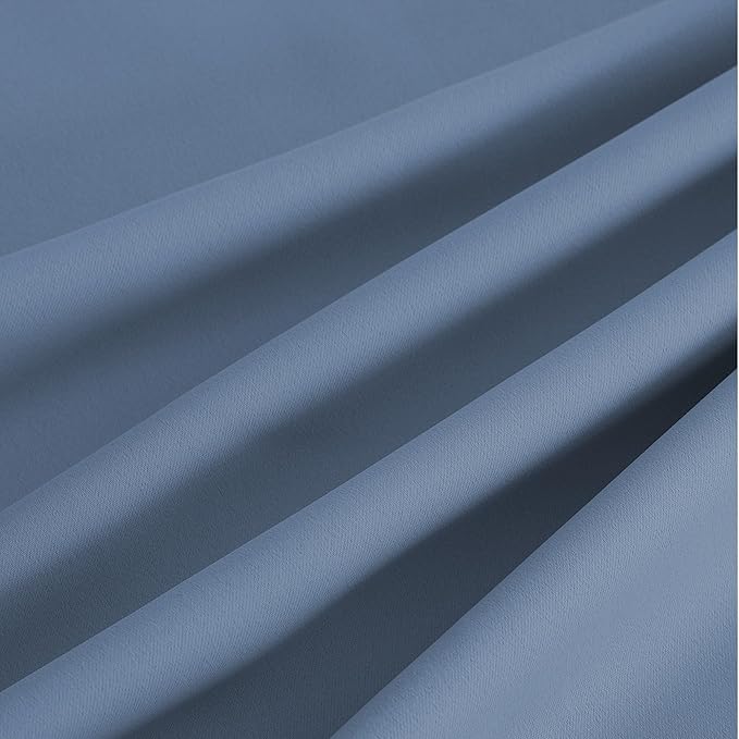 NICETOWN Room Darkening Draperies Curtains Panels, 2 Panels Stone Blue W52 x L84 - Image 9
