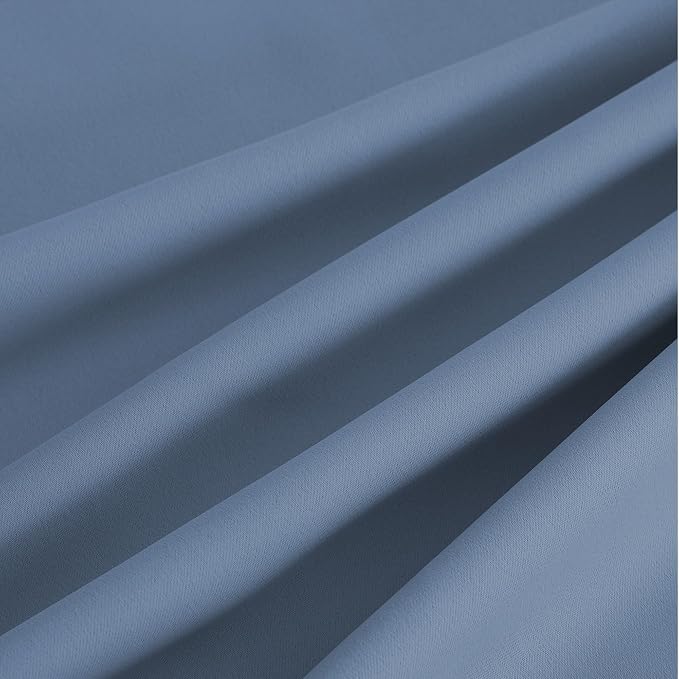 NICETOWN Room Darkening Draperies Curtains Panels, 2 Panels Stone Blue W52 x L90 - Image 8