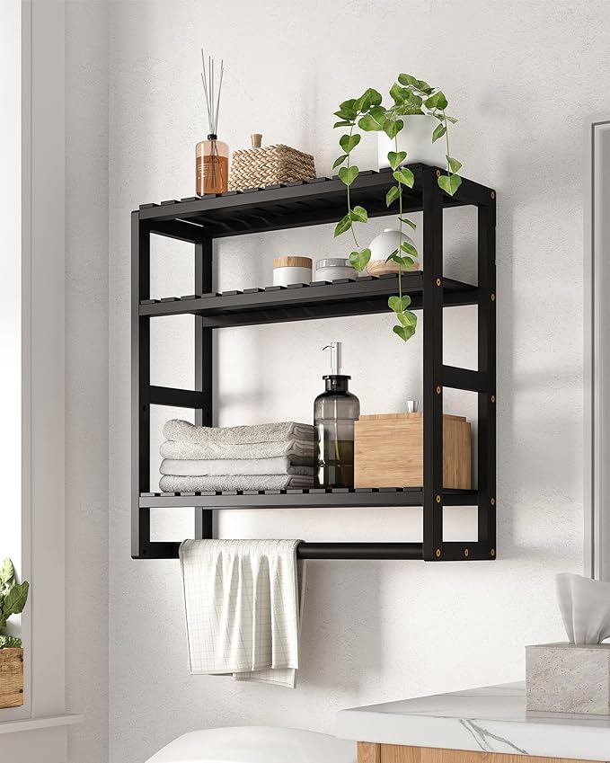 Galood Over The Toilet Storage Bathroom Shelves Wall Mounted 3 Tier Space Saver by Galood