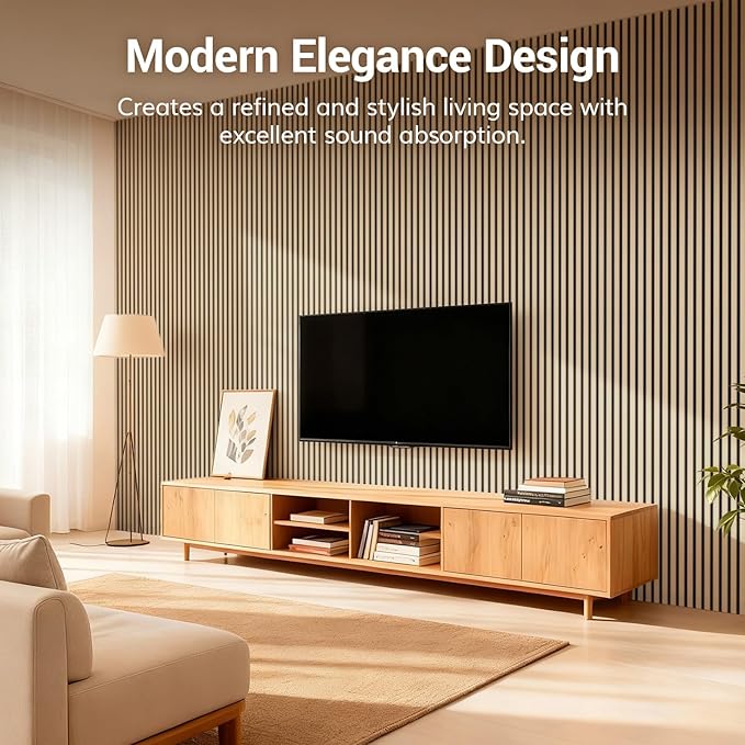 TONOR Wood Wall Panels for Interior Wall Decor, 4 Pack 47.2" x 23.6" Wood Slat - Image 4