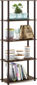 Furinno TURN-N-TUBE Storage Shelves, 5-Tier Book Shelf, Corner Shelf, Toolless by Furinno-FitsYourSpaceFitsYourBudget