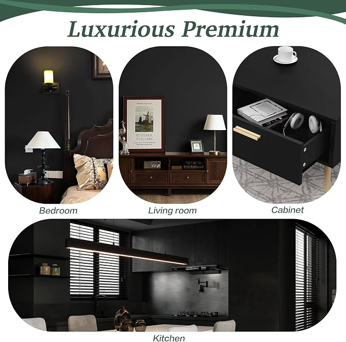Dimoon 236''x23.6'' Peel and Stick Wallpaper Black Contact Paper - Image 7
