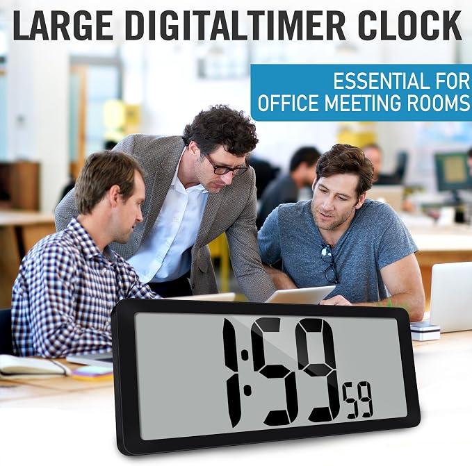 TXL 14.2"" Large Digital Wall Clock Battery Operated, Digital Clock Large - Image 8