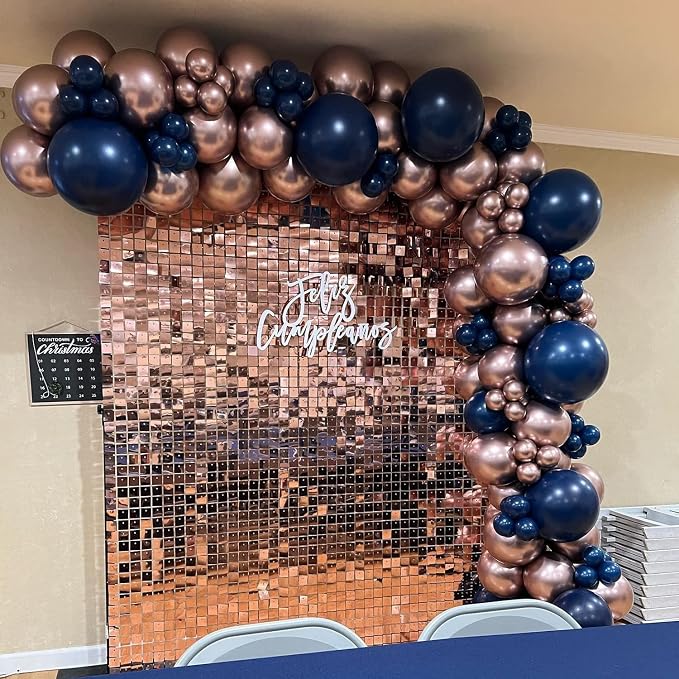 COKAOBE Rose Gold Shimmer Wall Backdrop, Photo Backdrops - Image 7