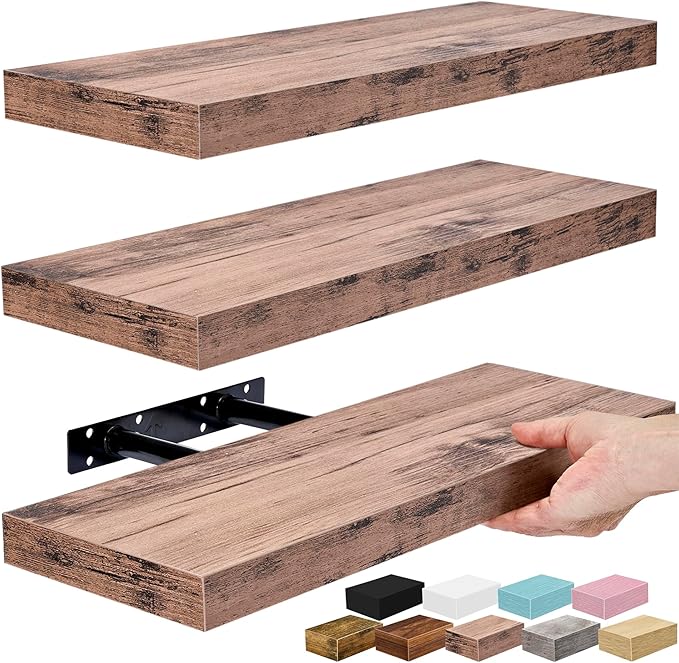 Sorbus Floating Shelves for Wall – 16 Inch Floating Shelf for Kitchen, Living by Sorbus