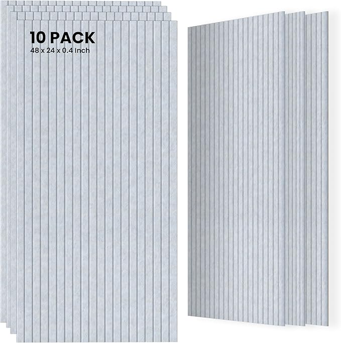10 Pack Sound Proof Panels for Walls, 47.2 x 23.6 x 0.35 Inch Sound Deadening by TO-TH