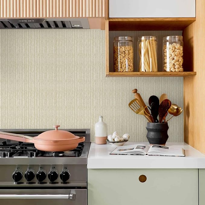 MelunMer Grasscloth Peel and Stick Wallpaper 17.3"x393", Contact Paper - Image 8