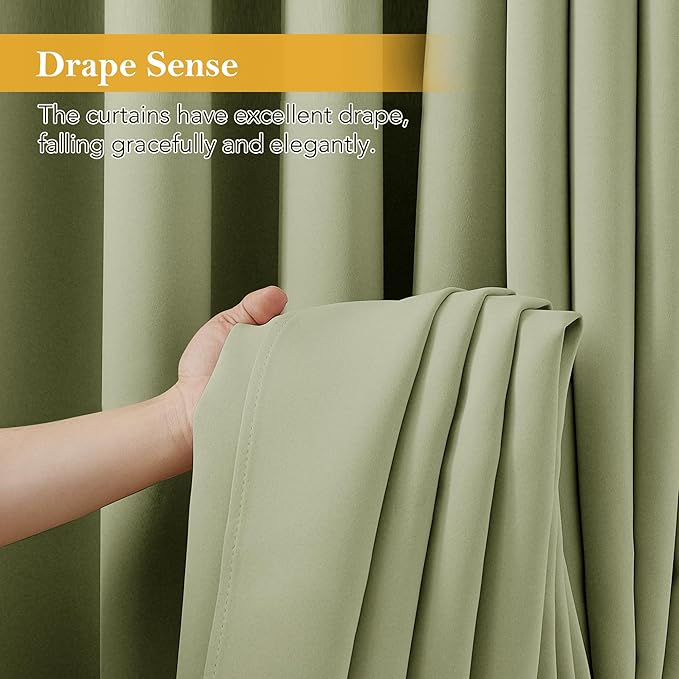 RYB HOME Blackout Thermal Insulated Curtains, Portable Curtain - Image 6