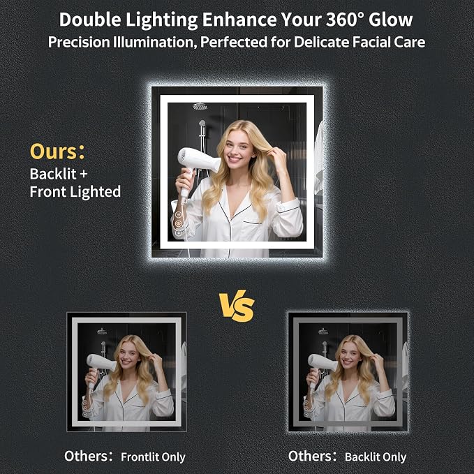 30"x30" LED Bathroom Mirror - Image 3