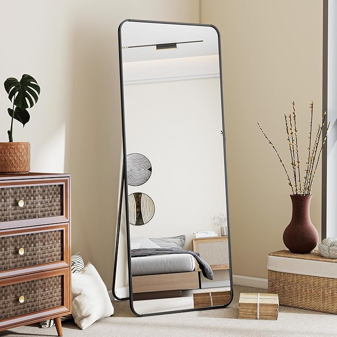 BEAUTYPEAK Black Full Length Mirror, Suitable - Image 2