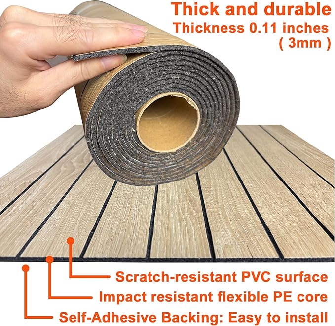 YU LI 3DH Peel and Stick PVC Slat Wall Panel 118"x15.75" Self-Adhesive Thick - Image 7