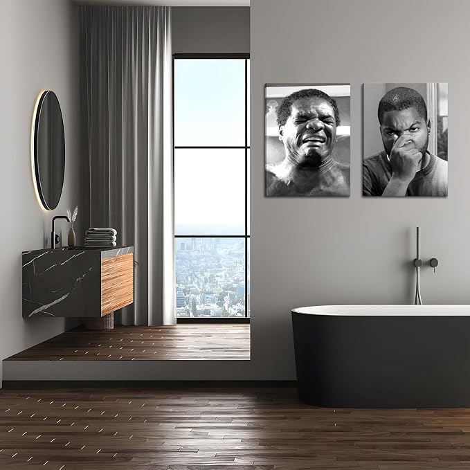 Framed Funny Bathroom Canvas Wall Art Set of 2 - Image 9