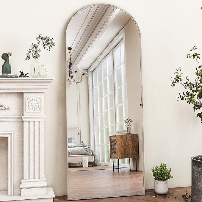 HARRITPURE 56"x21" Arched Full Length Mirror Free Standing Floor Mirrors - Image 8