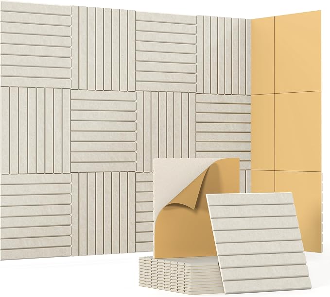 Waister 12 Pack Soundproof Wall Panels, 0.47 inch Thicker High Density Acoustic by Waister