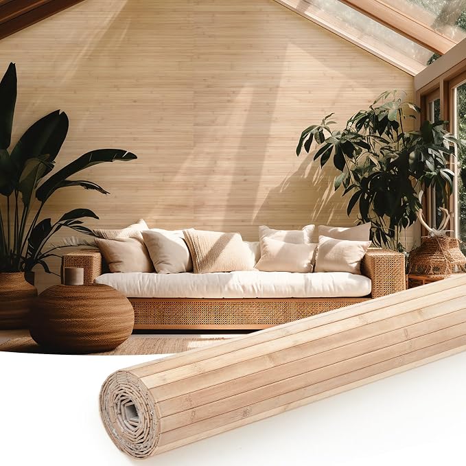 Juexica 1 Pcs Natural Bamboo Wall Panel by Juexica