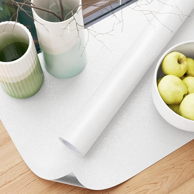 Abyssaly White Wallpaper Peel and Stick White Contact Paper by Abyssaly