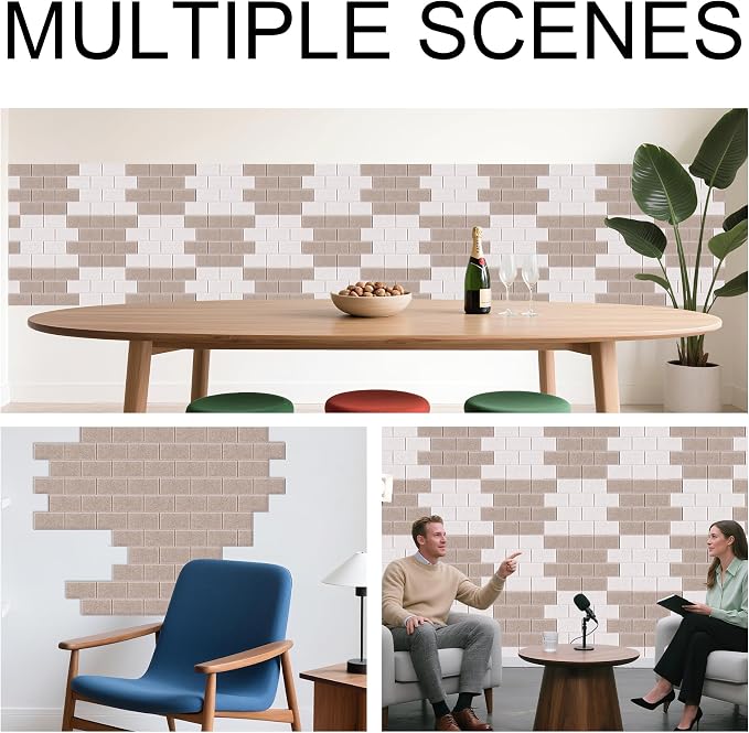 WoveN SounD Brick Acoustic Wall Panels Seamless Visual, High Density, Sound - Image 6