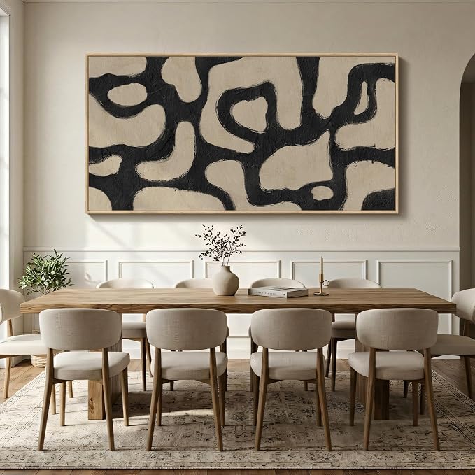 Oversized Framed Abstract Horizontal Wall Art - Image 4
