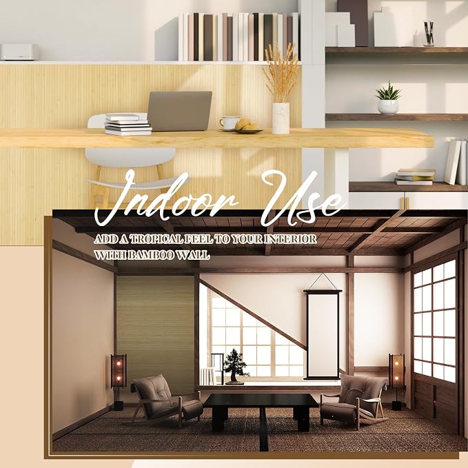 Juexica 3 Pcs Natural Bamboo Wall Panel - Image 5