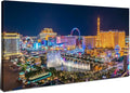 Las Vegas Skyline Wall Art American Cityscape Wall Decor City Night View Canvas by HOME