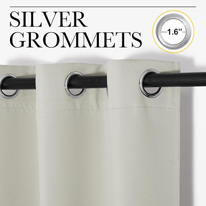 NICETOWN Thermal Insulated Grommet Room Darkening Curtains/Draperies/Panels - Image 2