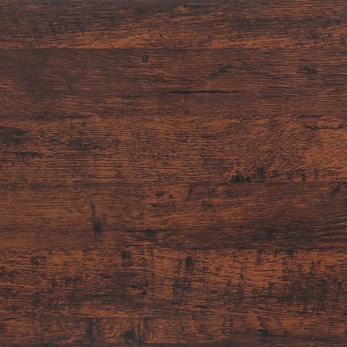 Dimoon 78.7"x17.7" Wood Stick and Peel Wallpaper Red Brown Wood Paper Red Dark by DIYYOURMOON