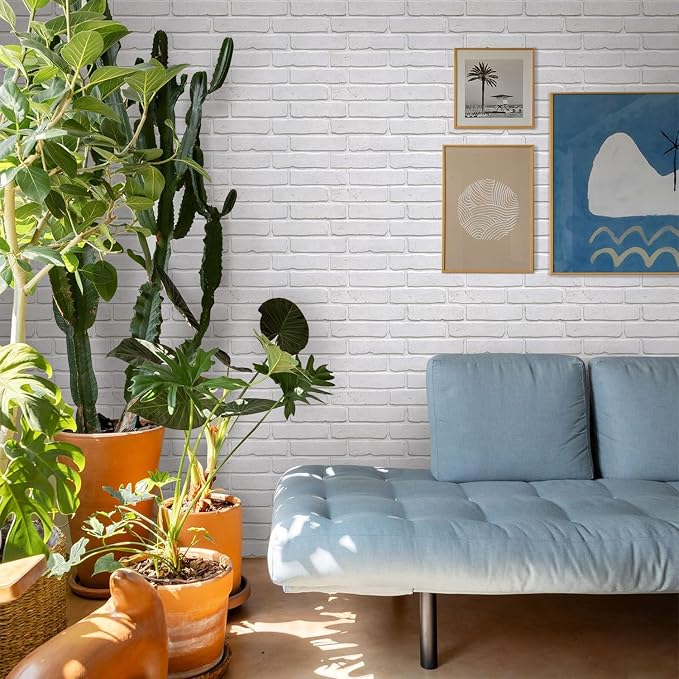 Commomy 3D Peel and Stick Brick, Ultralight Thin PVC Faux Brick Wall Panels - Image 7