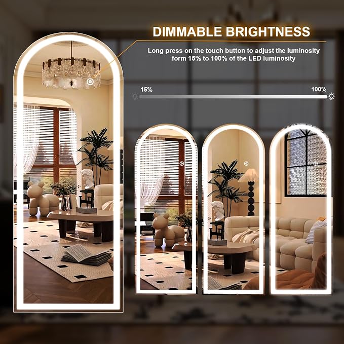 Easly 21"x56" Arched Full Length Mirror - Image 6