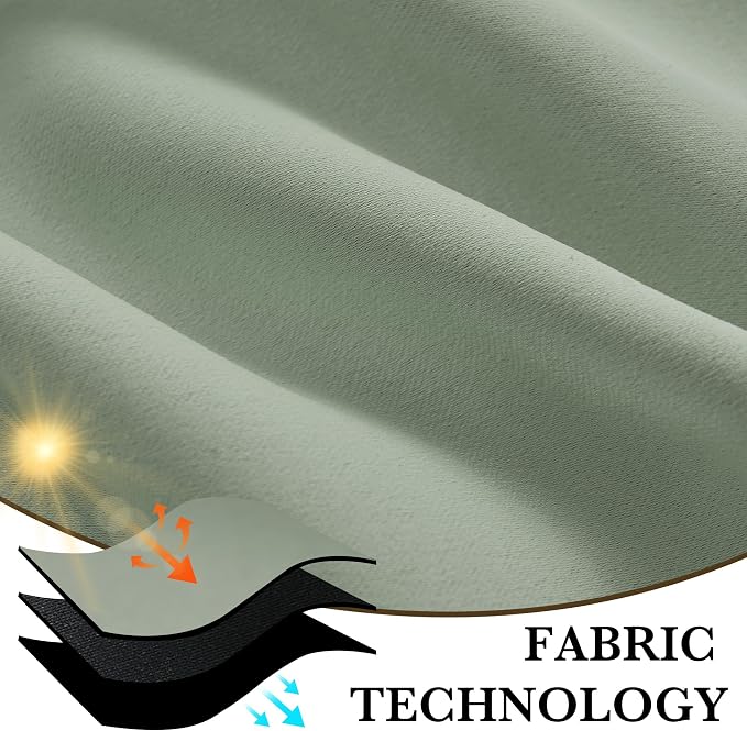 RYB HOME Bedroom Blackout Curtains 63 inches Long, 100% Blackout Thermal - Image 7