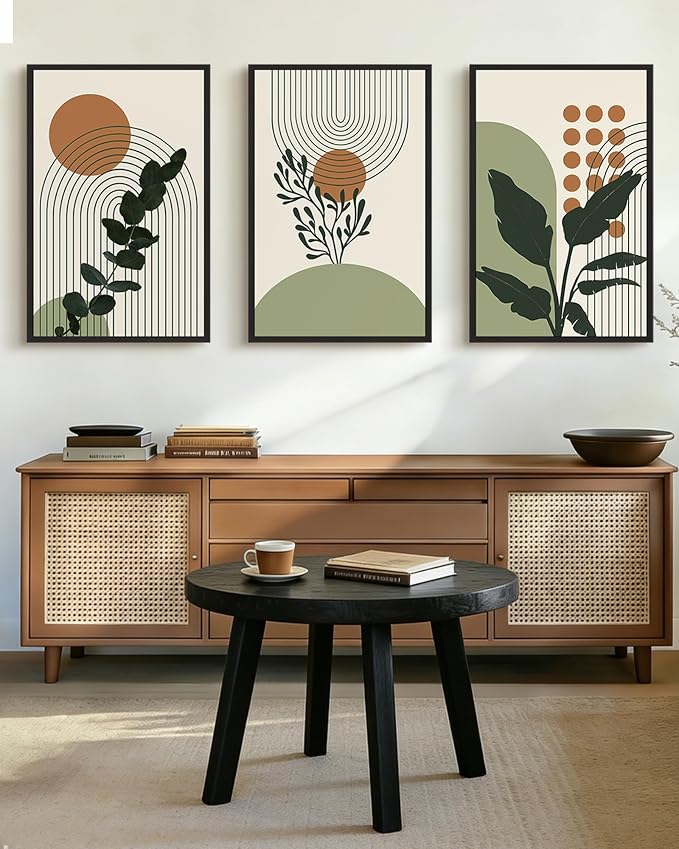 PHOPAGO Boho Plant Wall Art Green Botanical Bohemain Framed Wall Printing - Image 8