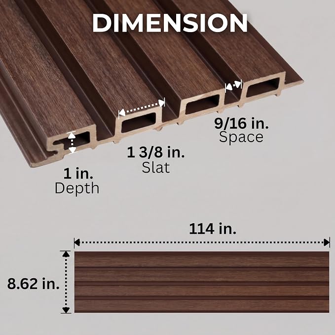 From Plain to Beautiful in Hours WPC Exterior Wall Slat Panels Waterproof - Image 2