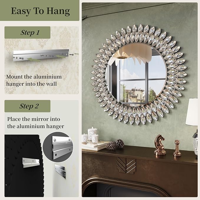 Kelly Miller Round Jeweled Mirror - Image 7
