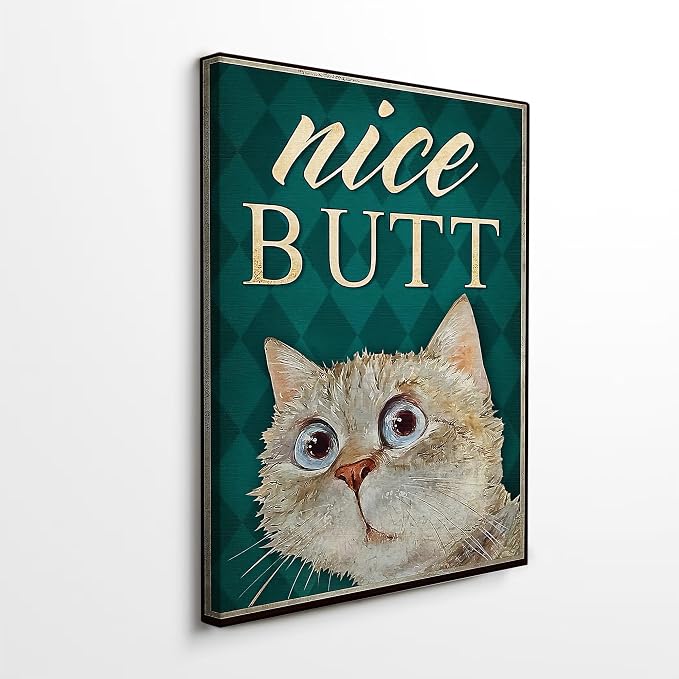 DIHSIEG Inspirational Canvas Wall Art funny bathroom wall art Print Poster by DIHSIEG