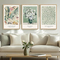 Framed Large Van Gogh Wall Art for Living Room, 3 Pieces Vintage Sage Green by Cuspin