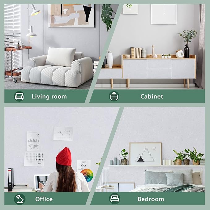 Abyssaly White Wallpaper Peel and Stick 118"X17.7" Contact Paper - Image 5