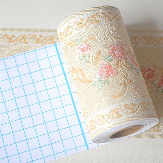 AbaBoorty Yellow Floral Wallpaper Border Decor 196"X4.1" Peel and Stick Wall - Image 7