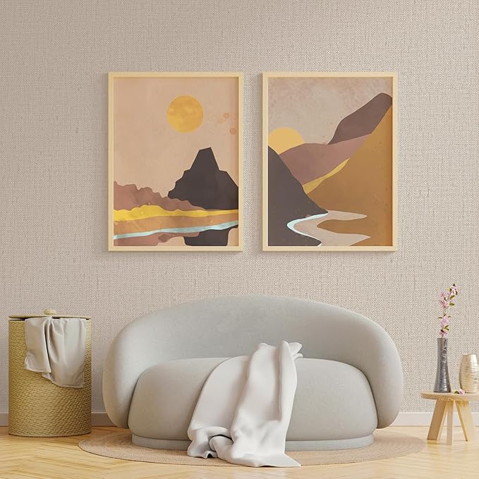 Beige Textured Contact Paper Grasscloth Wallpaper Peel and Stick Linen Self - Image 5