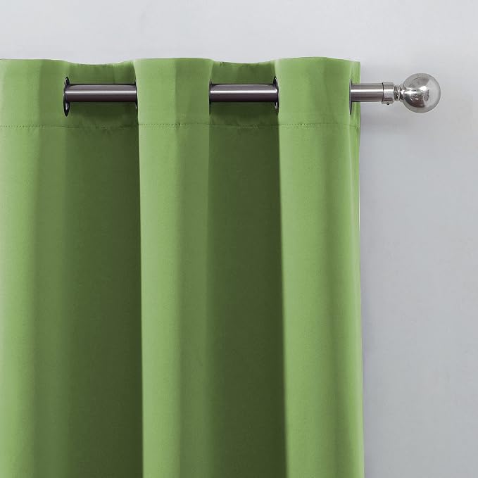 LEMOMO Light Green Bedroom Blackout Curtains - Image 7