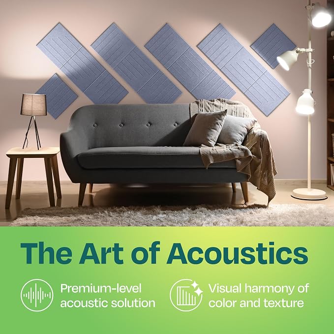Acoustic Panels 12-Pack Soundproof Wall Panels 12"x12"x0.4" Decorative Sound - Image 2