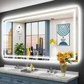 72x36 LED Bathroom Mirror with Lights, Backlit and Front Lit Anti-Fog Lighted by Awandee