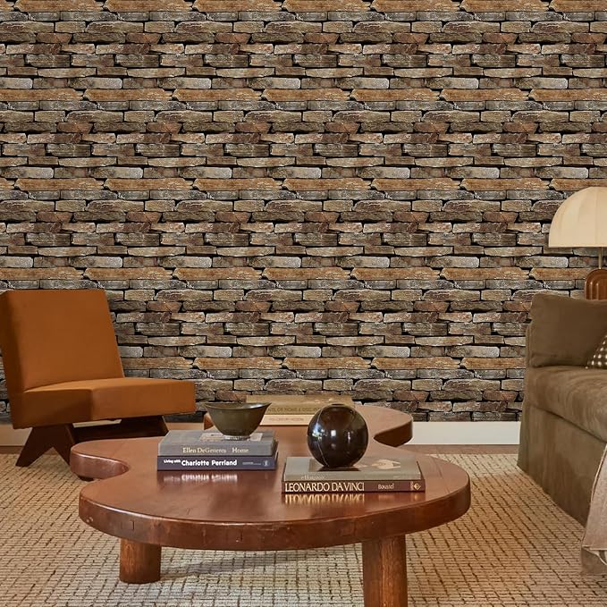 Commomy 3D Faux Stone Peel and Stick Wall Tiles - Image 3