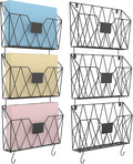 YBING Wall File Organizer Mesh Hanging Wall-mount Files Holder 6 Pack Hanging by YBING