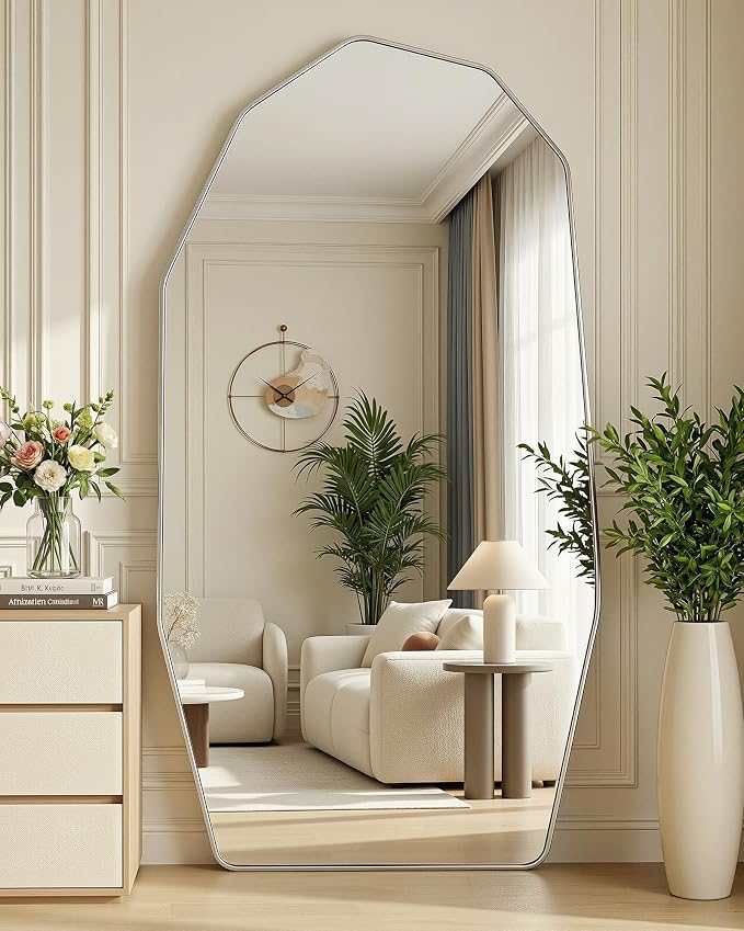 Antok Full Length Mirror, Free Standing Wall Mounted or Leaning Full Body Mirror - Image 3