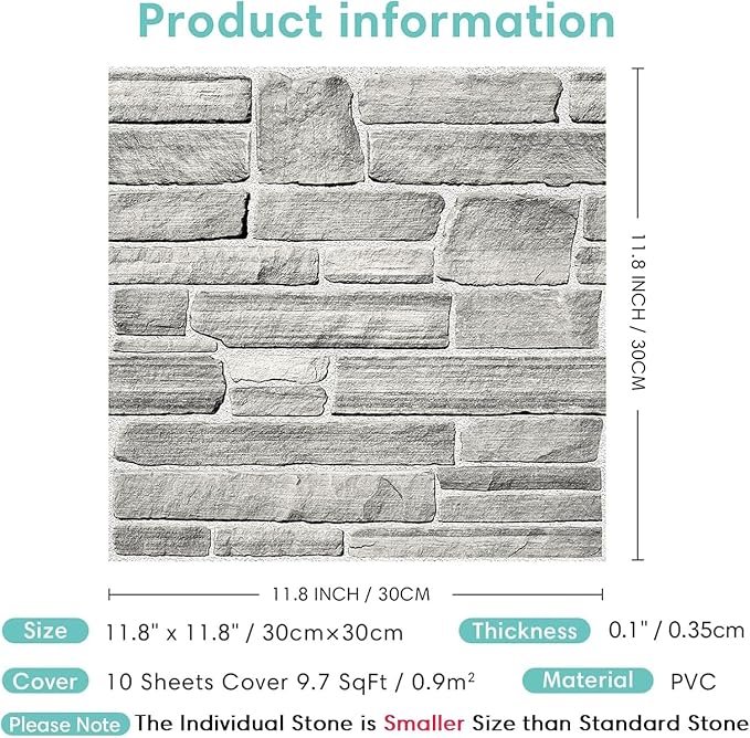 Commomy Peel and Stick Stone Wall Panels - Image 6
