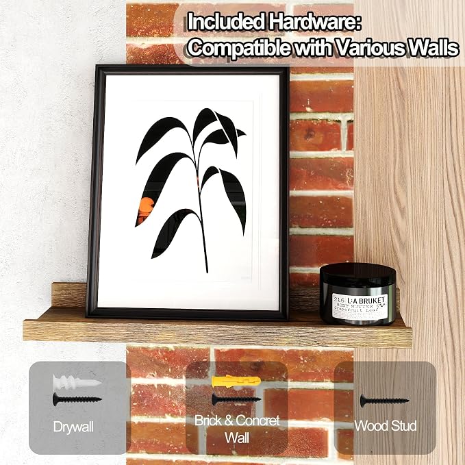 Floating Shelves for Wall Decor, Wall Mounted Wood Storage Shelf for Bedroom - Image 5
