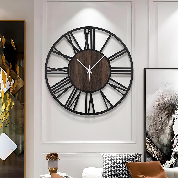 Large Wall Clock for Living Room Decor, 14 Inch Non Ticking Silent, Battery - Image 3