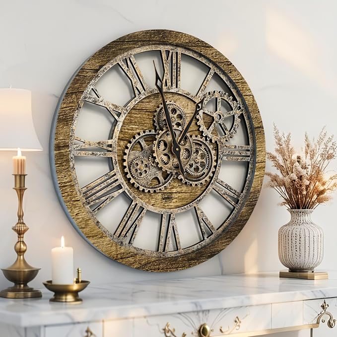 ImprovingLife The Gears Clock The Original Real Moving Gear Wall Clock Vintage - Image 2