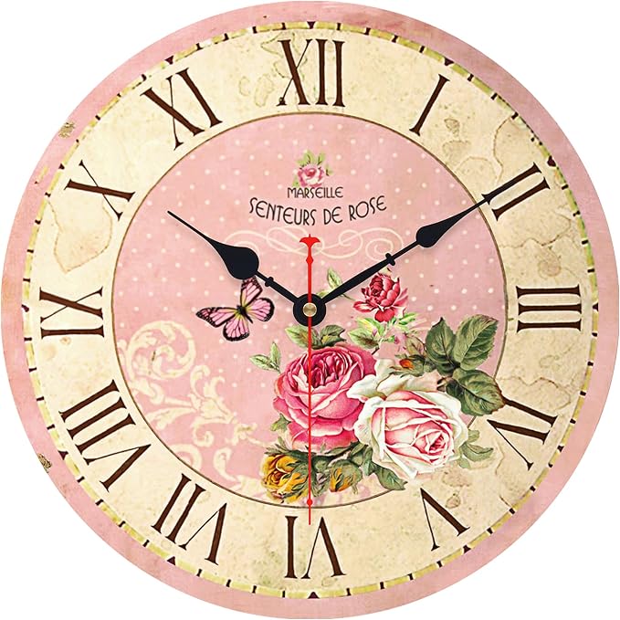 VIKMARI Home 14 Inch Battery Operated Silent Non-Ticking Vintage Wall Clock by VIKMARIWallClock