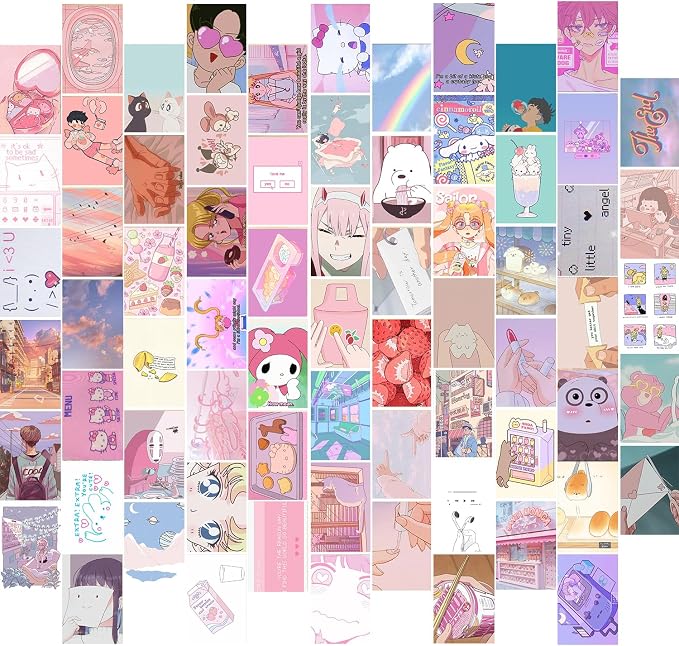 KBKBART Anime Aesthetic Wall Collage Kit, Anime Photo Wall Collage Posters by KBKBART