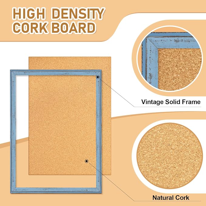 DOLLAR BOSS Cork Boards for Walls, 36 X 24 Inches Bulletin Board Decorative - Image 3